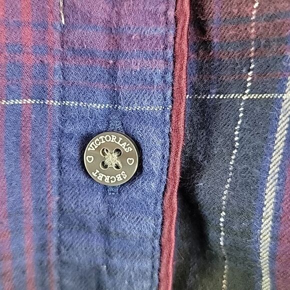 Victoria's Secret flannel button down sleepwear Size SP - Picture 5 of 12